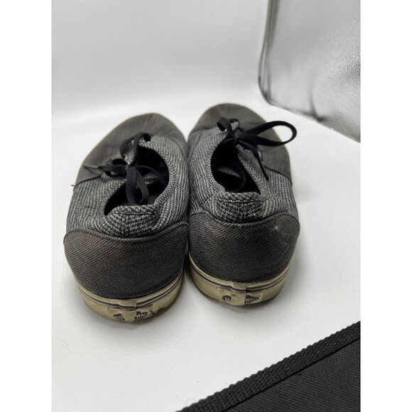 Vans Authentic Lo Pro Black/Gray Herringbone Canvas Sneakers sz 13 - Picture 5 of 7